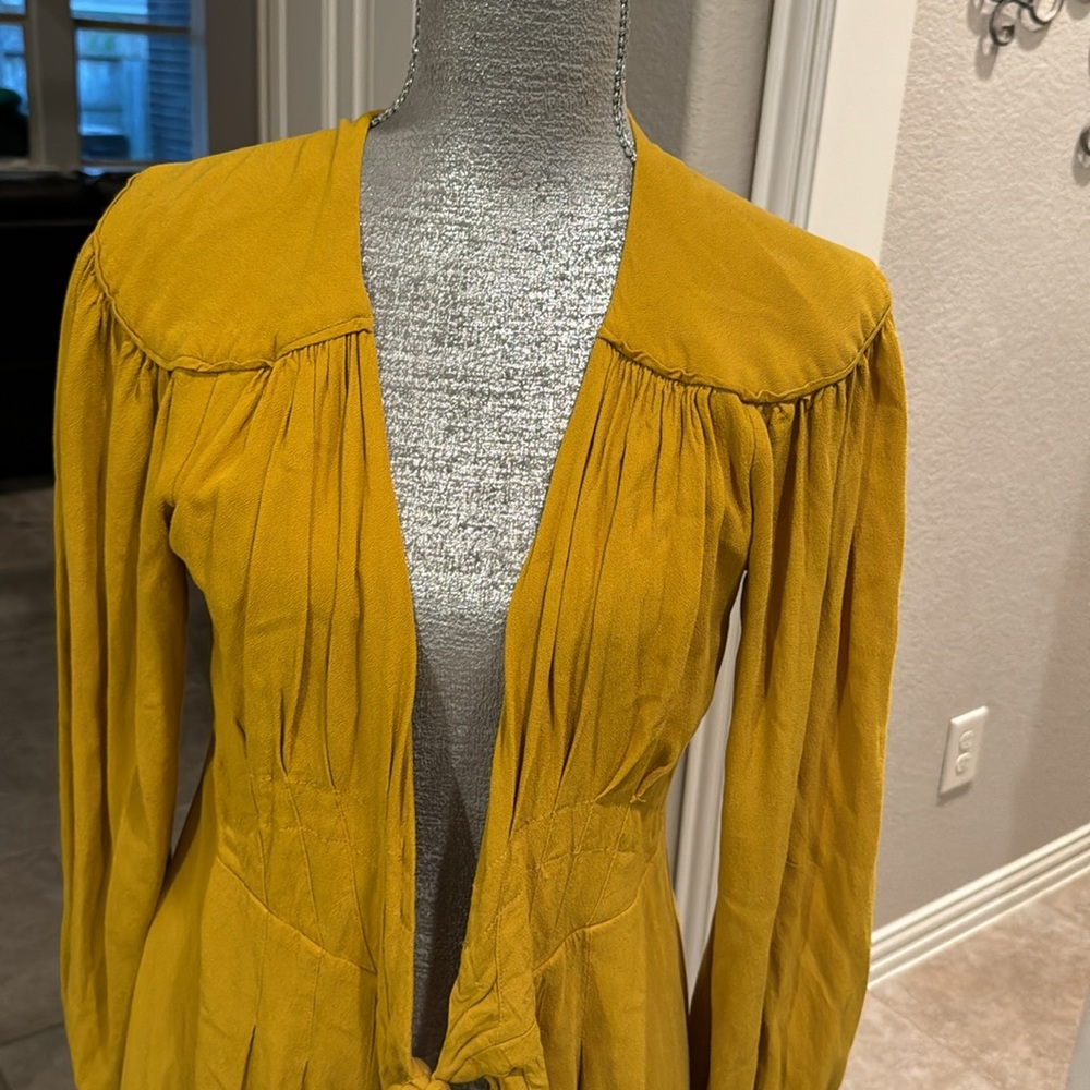 Women's Free People Jacket Front Tie Pleated XSmall - Picture 2 of 5